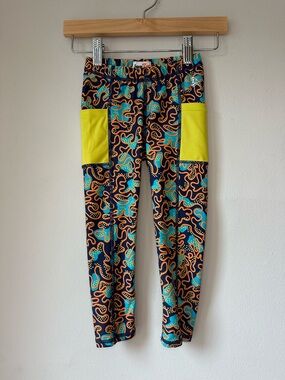 SwimZip Bright Neon Squiggle Swim Pants Toddler Size 3T